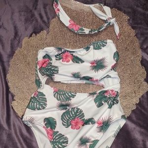 Sexy floral,  one piece swimsuit, brand new
